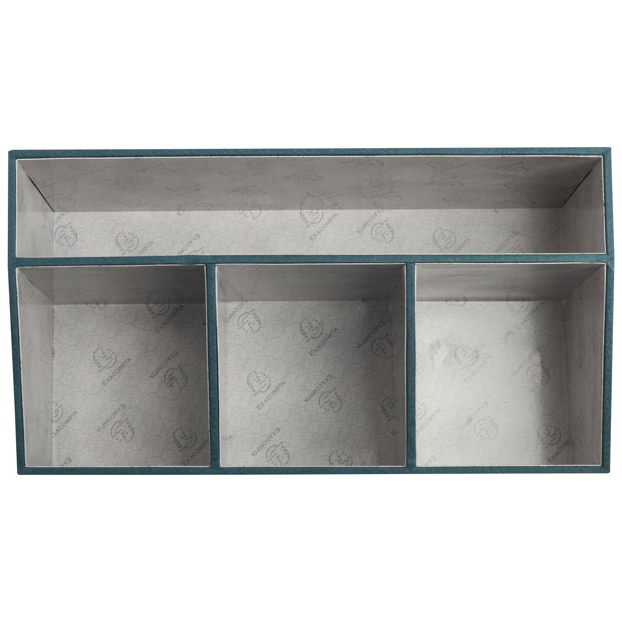 Exacompta Schreibtisch-Organizer 4 Fächer 115x277x147 cm Bleu canard 68603E