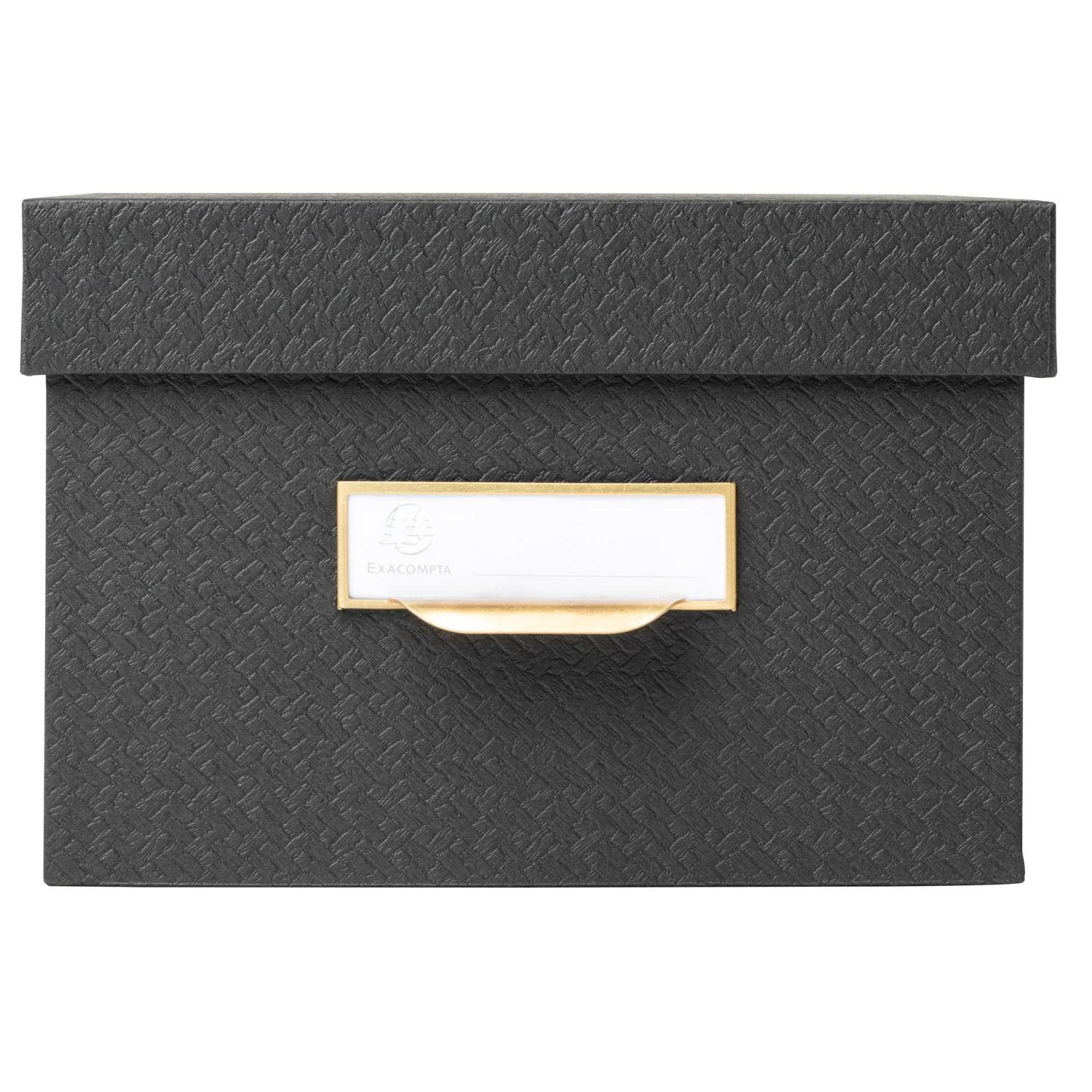 Exacompta Set mit 3 Boxen, Office by me - Schwarz - 79601E