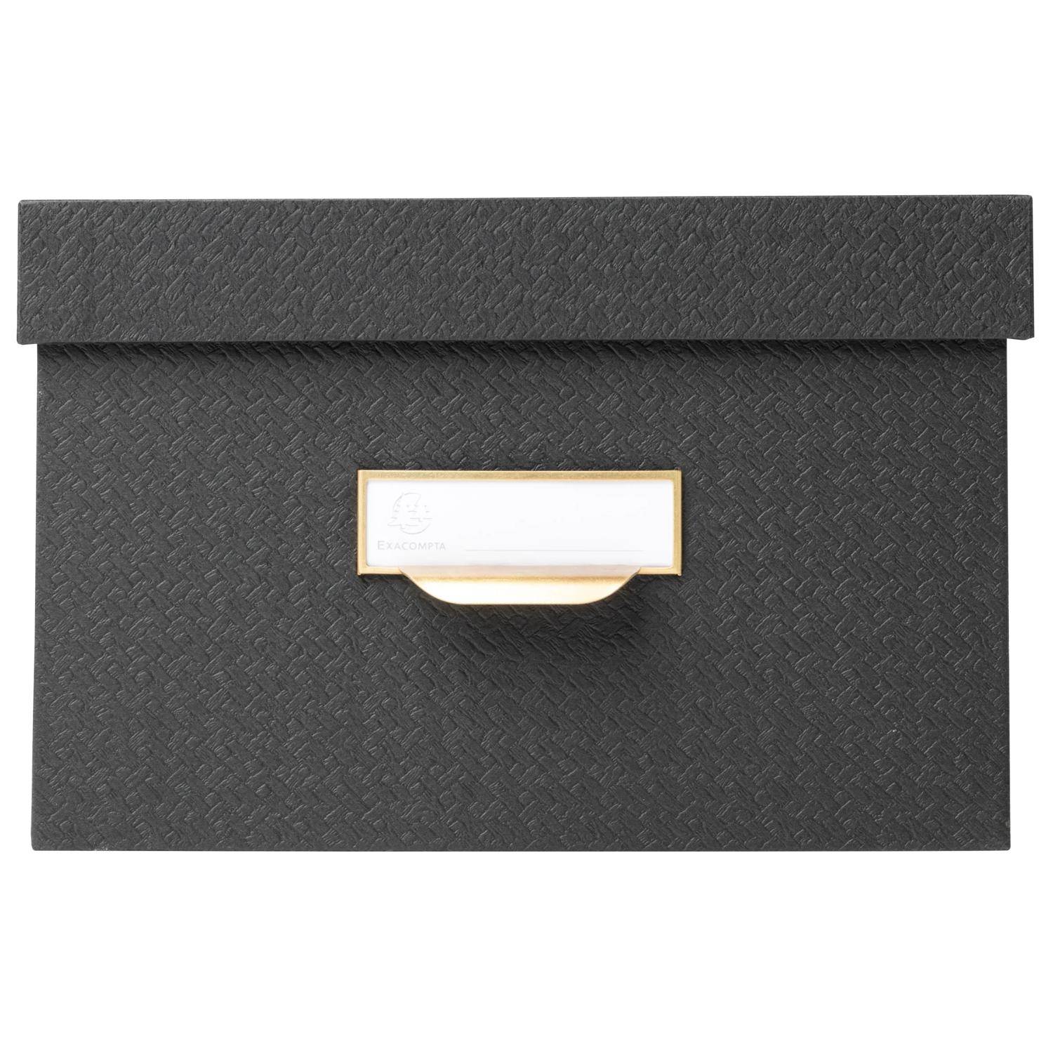 Exacompta Set mit 3 Boxen, Office by me - Schwarz - 79601E