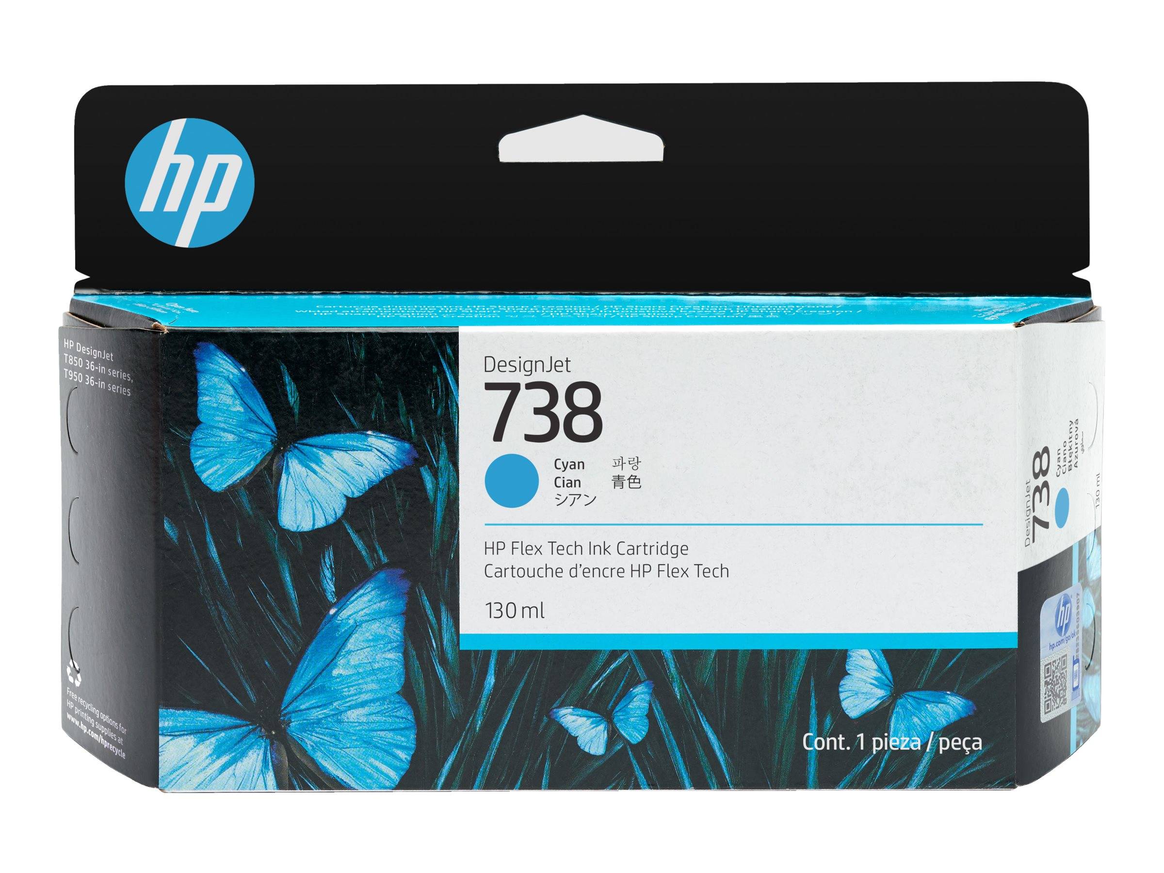 HP 738 - 130 ml - Cyan - original - DesignJet - Tintenpatrone - für DesignJet T9