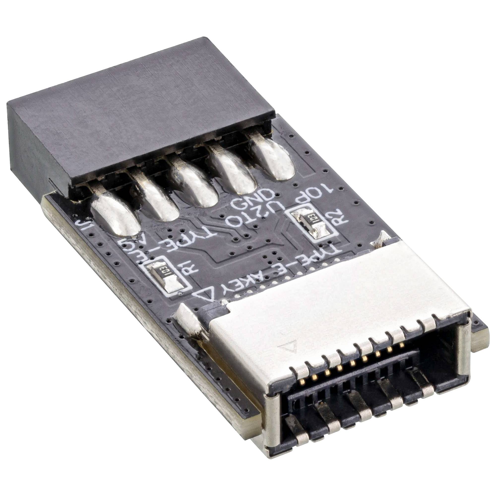 InLine USB 2.0 zu USB 3.2 Typ-E Key-A Adapter intern - Digital/Daten