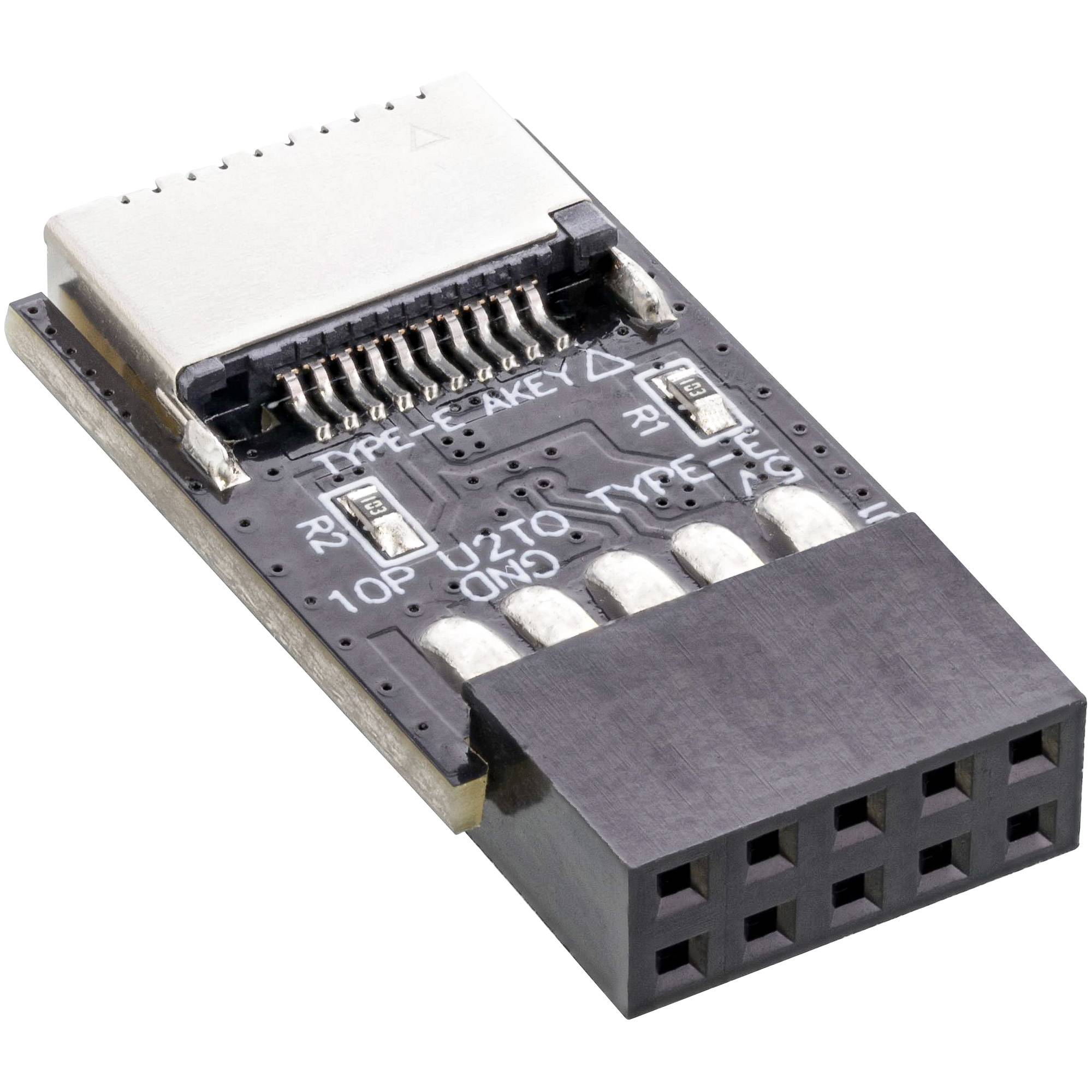 INLINE - USB 2.0 zu USB 3.2 Typ-E Key-A Adapter intern