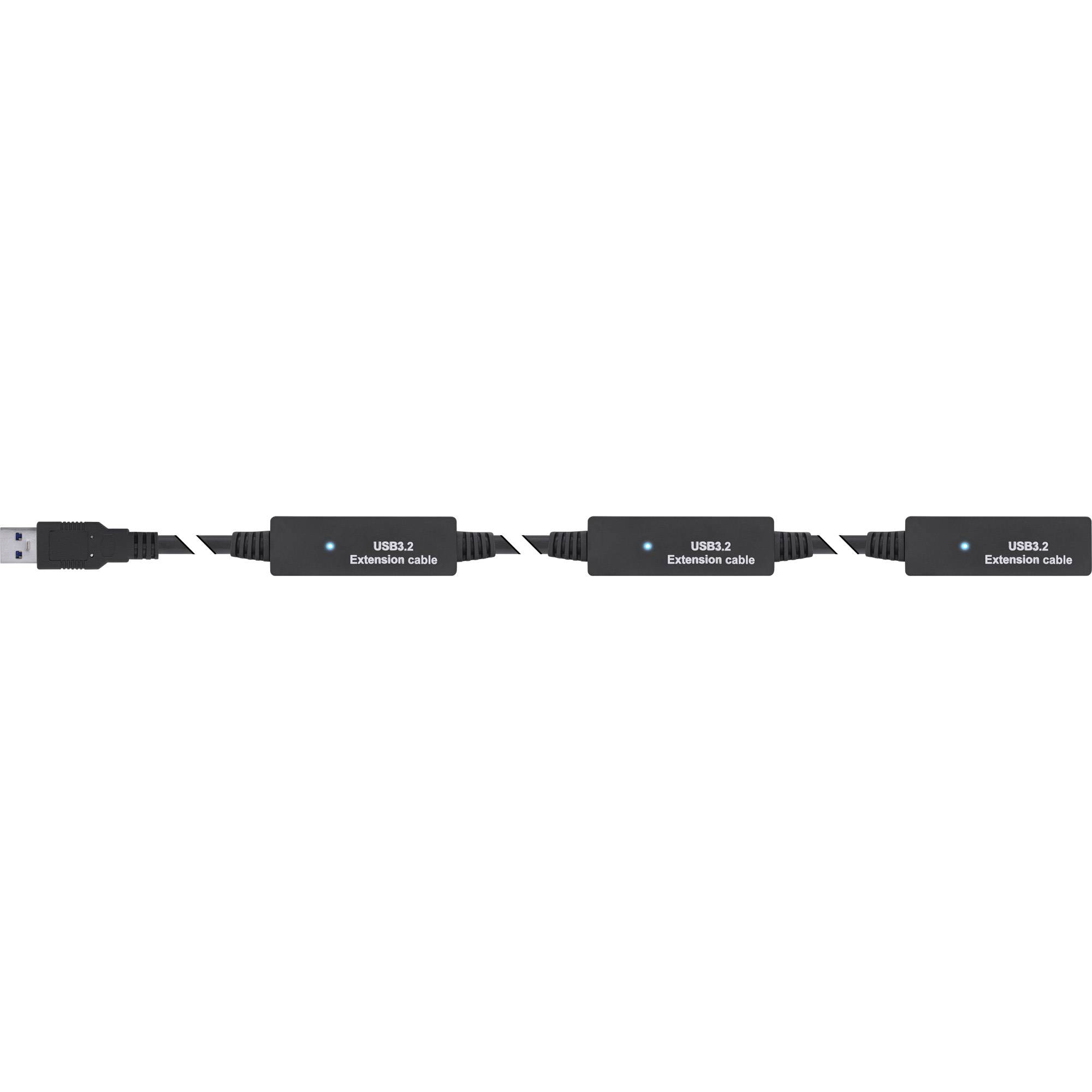 INLINE - USB 3.2 Gen.1 Aktiv-Verlängerung - USB-A Stecker an USB-C Buchse - 15m