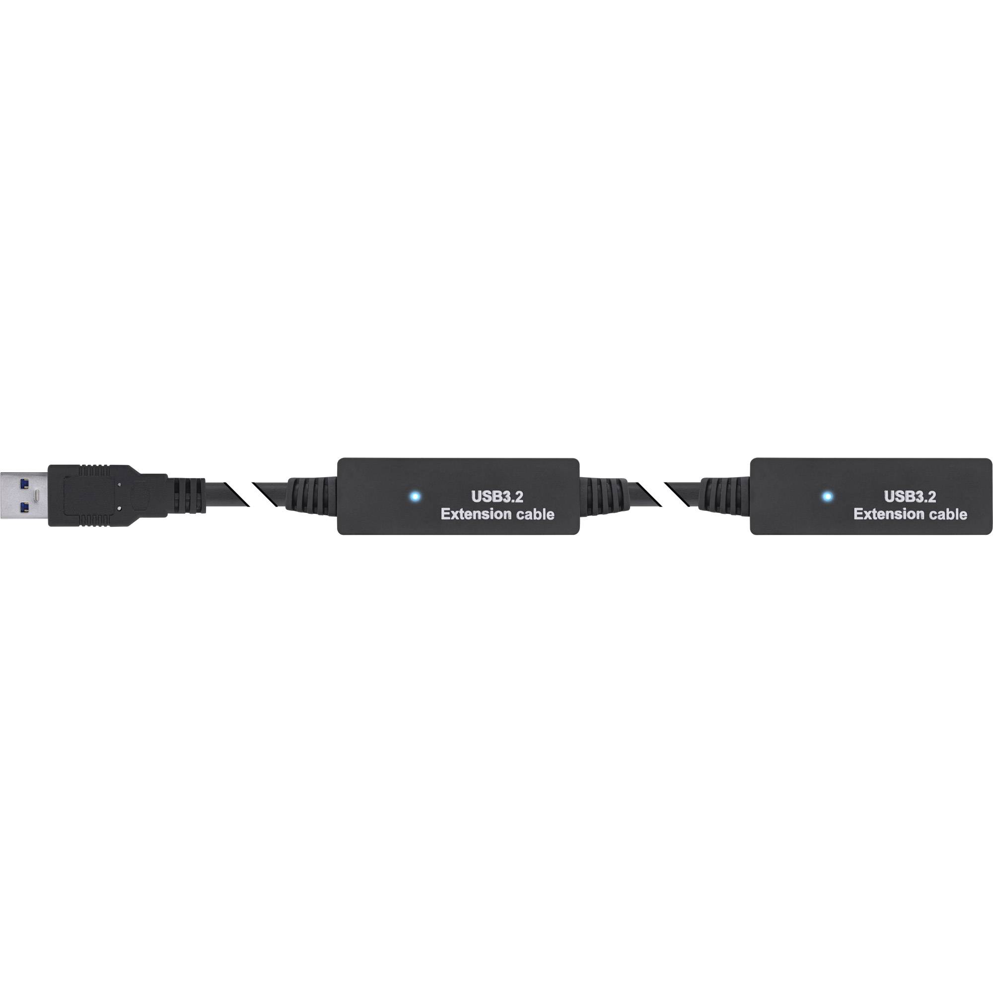 INLINE - USB 3.2 Gen.1 Aktiv-Verlängerung - USB-A Stecker an USB-C Buchse - 15m