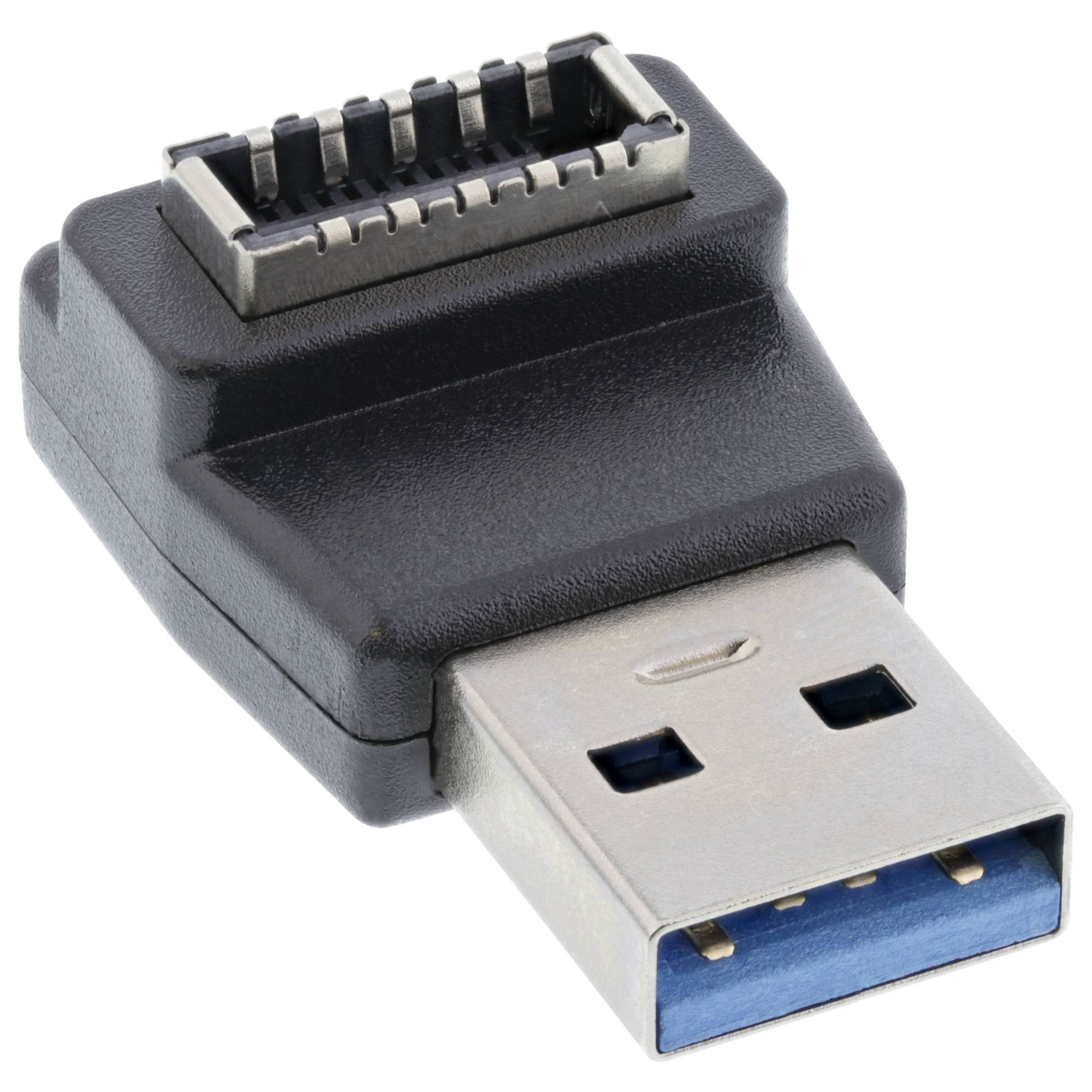InLine USB 3.2 Adapter - USB-A Stecker zu intern USB-E Frontpanel Buchse - Digit