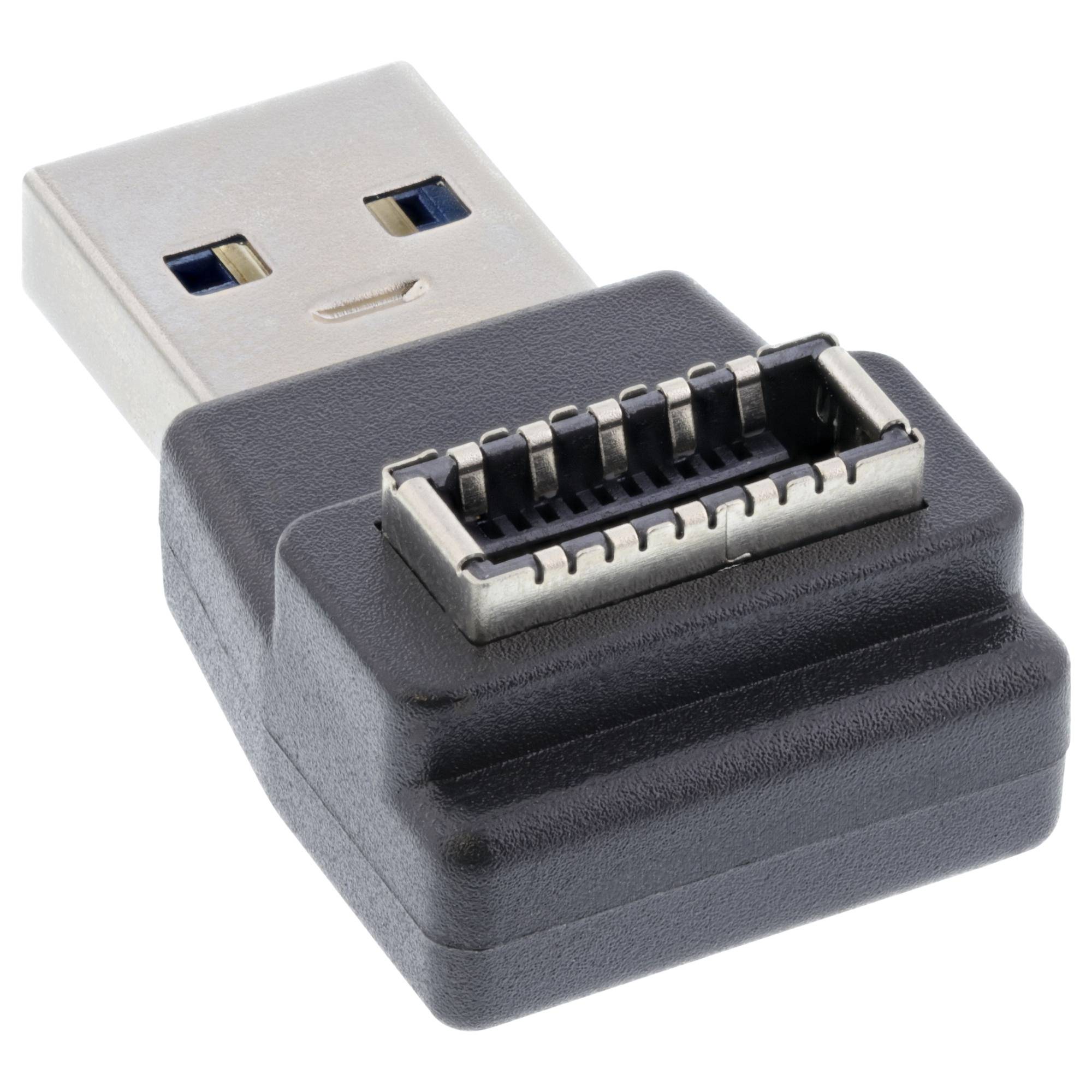 INLINE - USB 3.2 Adapter - USB-A Stecker zu intern USB-E Frontpanel Buchse