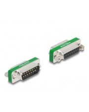 Delock HF/EMI Entstörfilter D-Sub 15 Pin Stecker zu Buchse mit Tiefpass