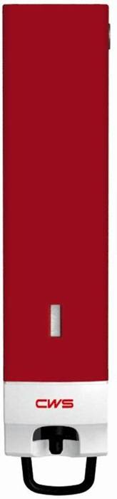 tropffreier Spender · Schnellfüllung mit patentierter Click-in-Bottle · 500 ml = 1250 Portionen · Reservetank 160 Portionen · Einhandbedienung ·