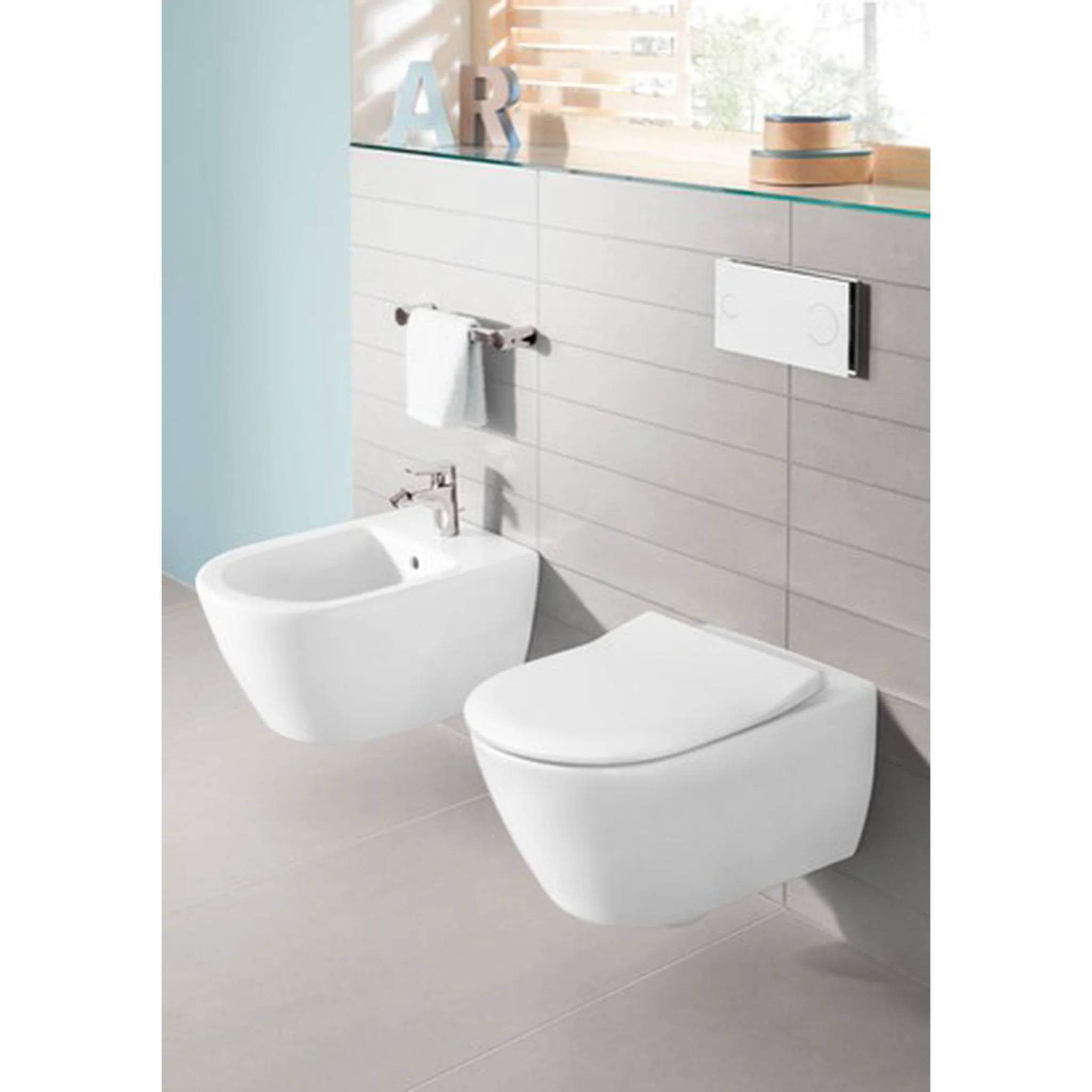 Villeroy & Boch Subway 2.0 Tiefspül-WC spülrandlos 375x565mm, wandhängend, Abg. waagr. weiß, 1 Stk.