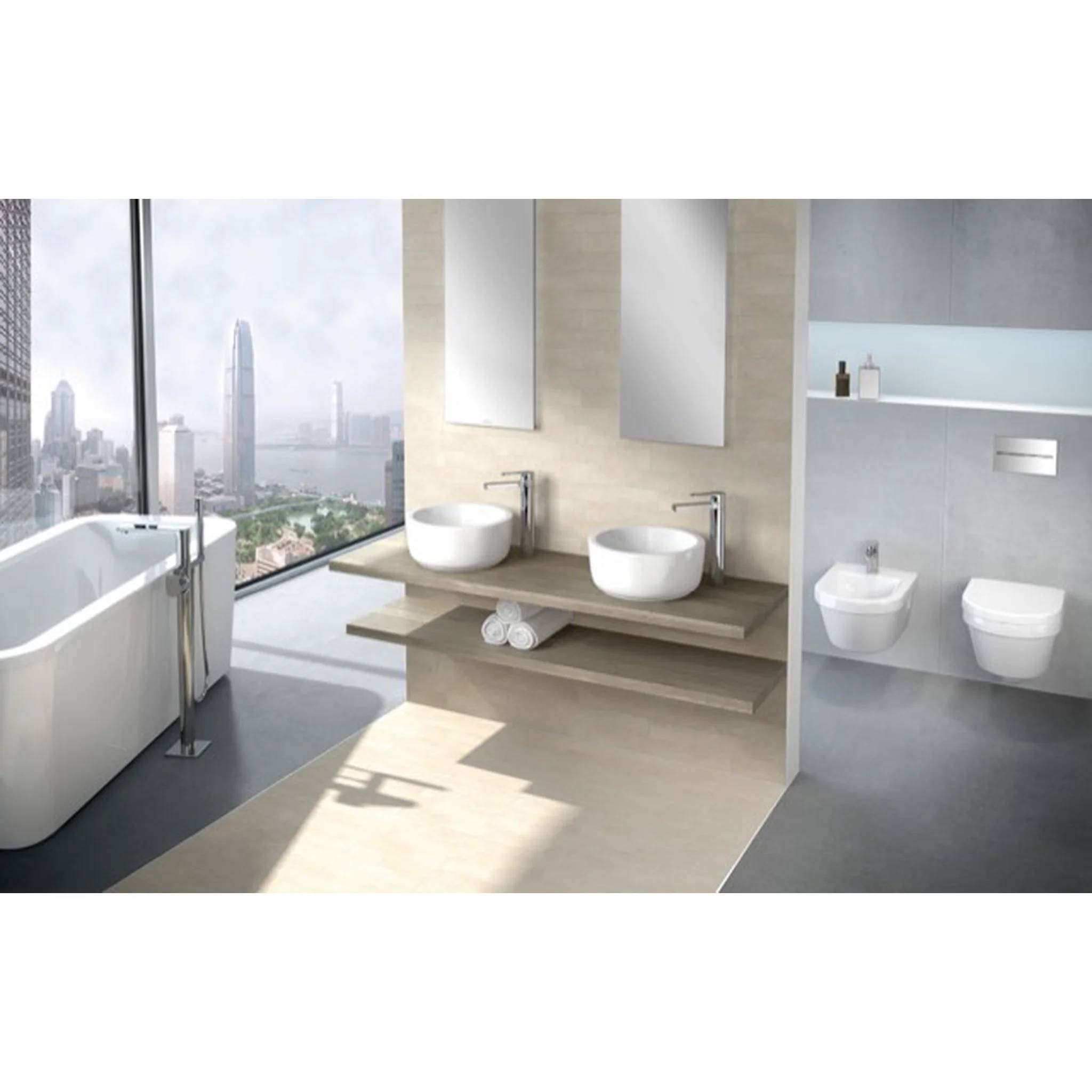 Villeroy & Boch Omnia Architectura WC-Combi-P. weiß DirectFlush,Tiefür WC spülrandl.wandh.Sitz, 1 Stk.