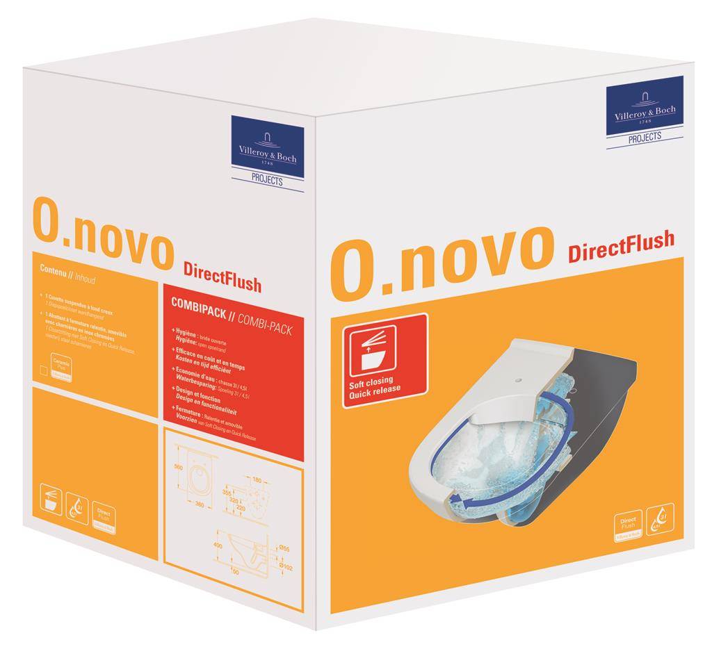 Villeroy & Boch Combi-Pack Wand-Tiefspül-WC O. NOVO