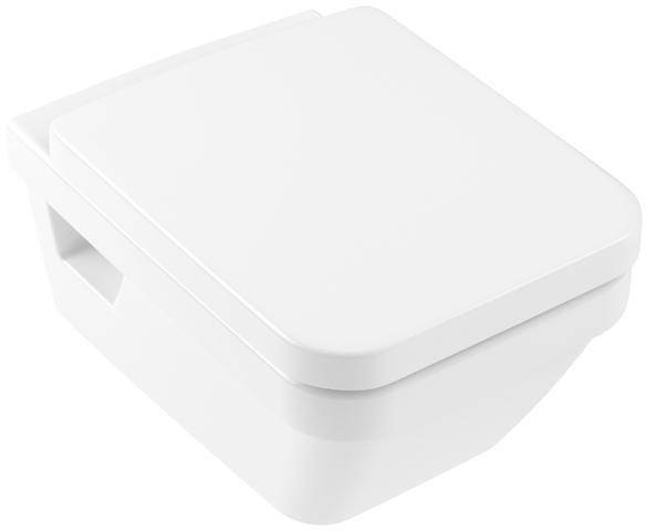 Einzel-Kartonverpackung · bestehend aus: Wand-WC tief DirectFlush 5685 R0 XX · spülrandlos · Abgang waagerecht · WC-Sitz mit QuickRelease und Sof