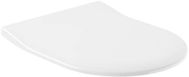 Villeroy & Boch Subway · WC-Sitz SlimSeat · aus Duroplast · Oval · Scharniere aus Edelstahl · 01 Weiß Alpin