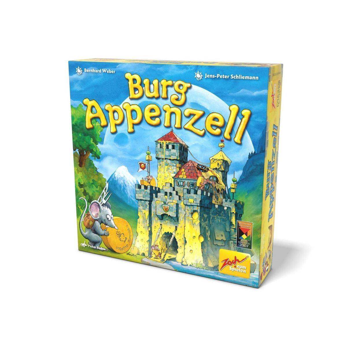 Burg Appenzell, Brettspiel, für 2-4 Spieler, ab 6 Jahren (DE-Ausgabe)