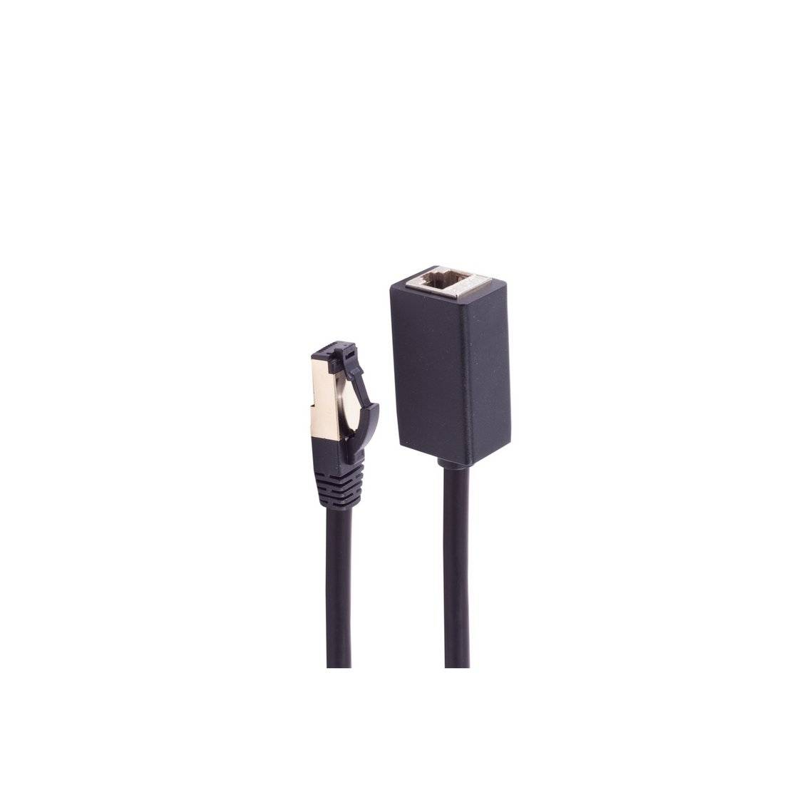 RJ45 Patchkabel-Verlängerung Cat. 8.1 LSZH schwarz 0,5m