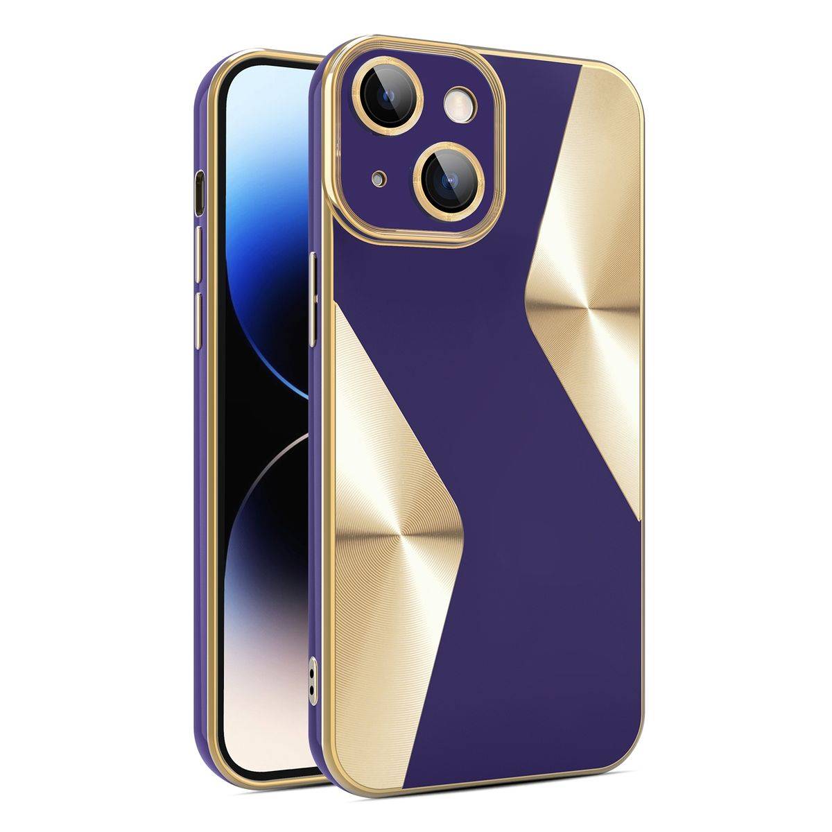 Für Apple iPhone 15 Electroplating Silikon TPU Handy Hülle Schutz