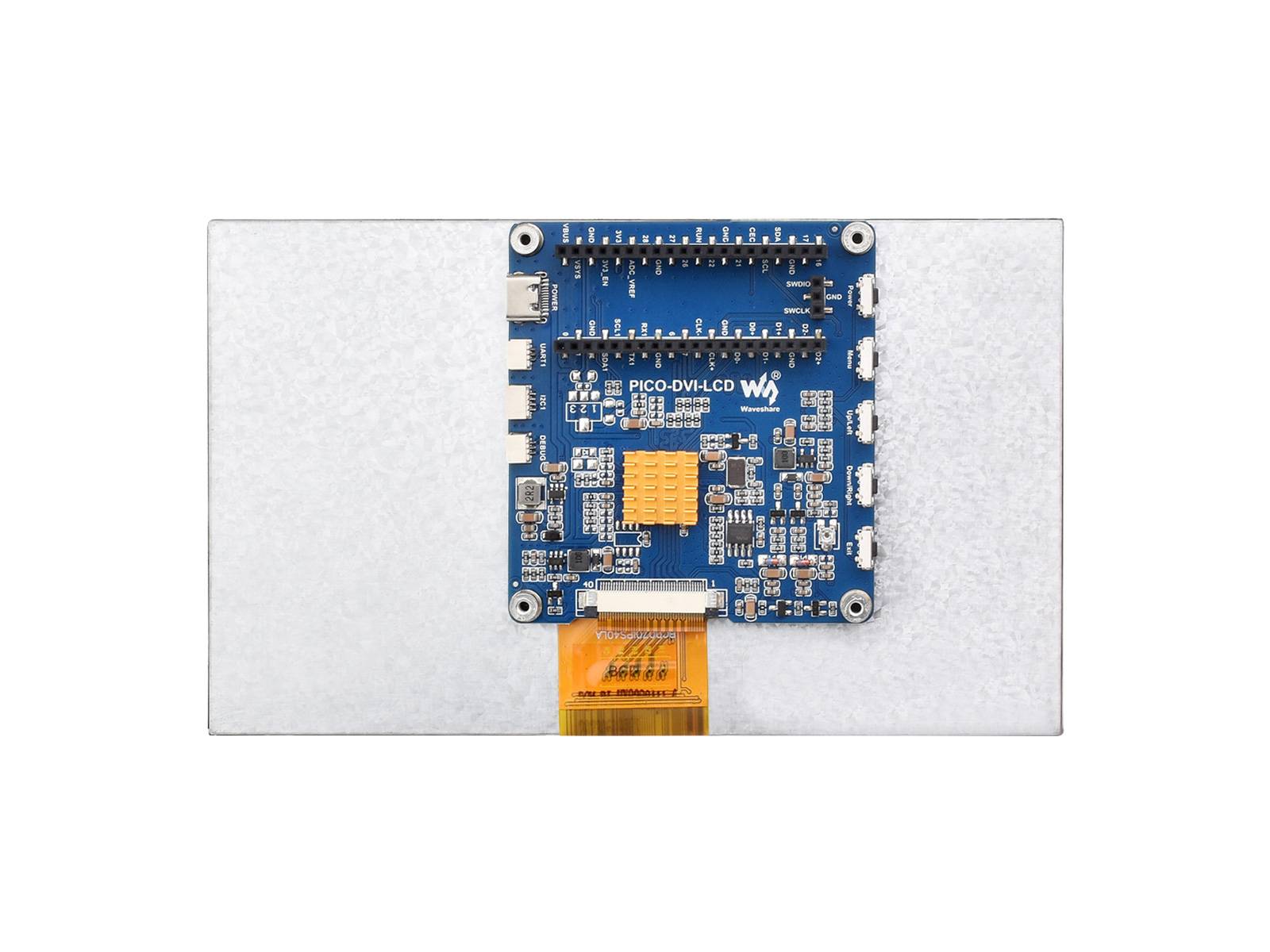 WaveShare 7inch DVI Display Module for Raspberry Pi Pico 1024×600 IPS DVI