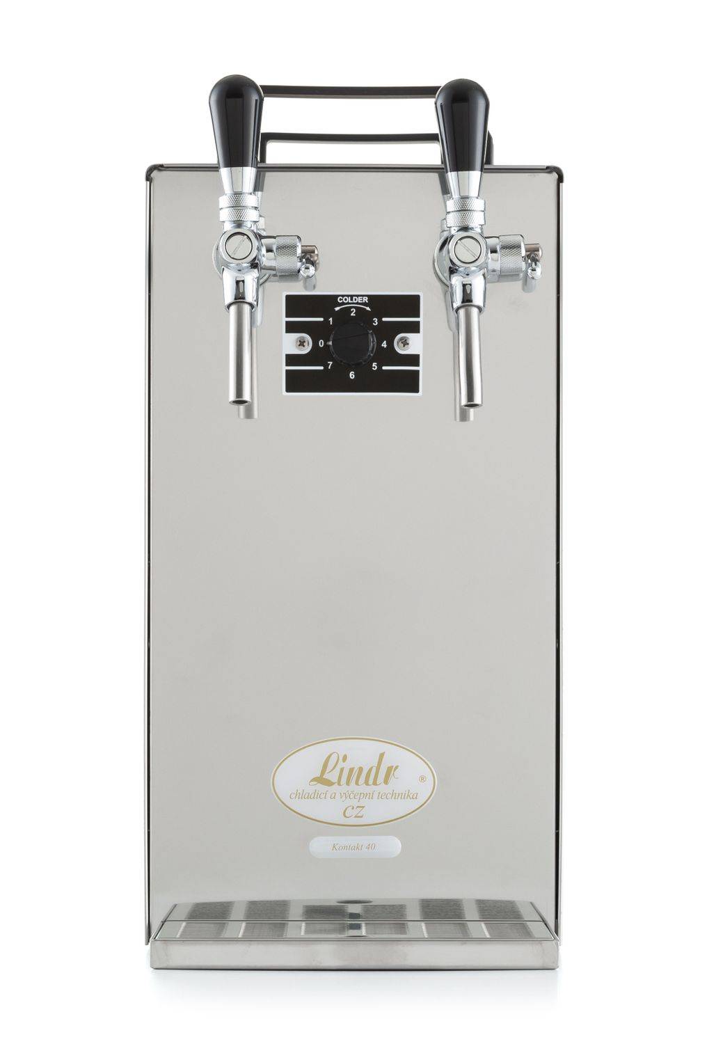 Kontakt40 2-leitig Trockenkühler, Durchlaufkühler 50L/h, Schanksäule, 5L Adapter,Dreikant,Untertheke