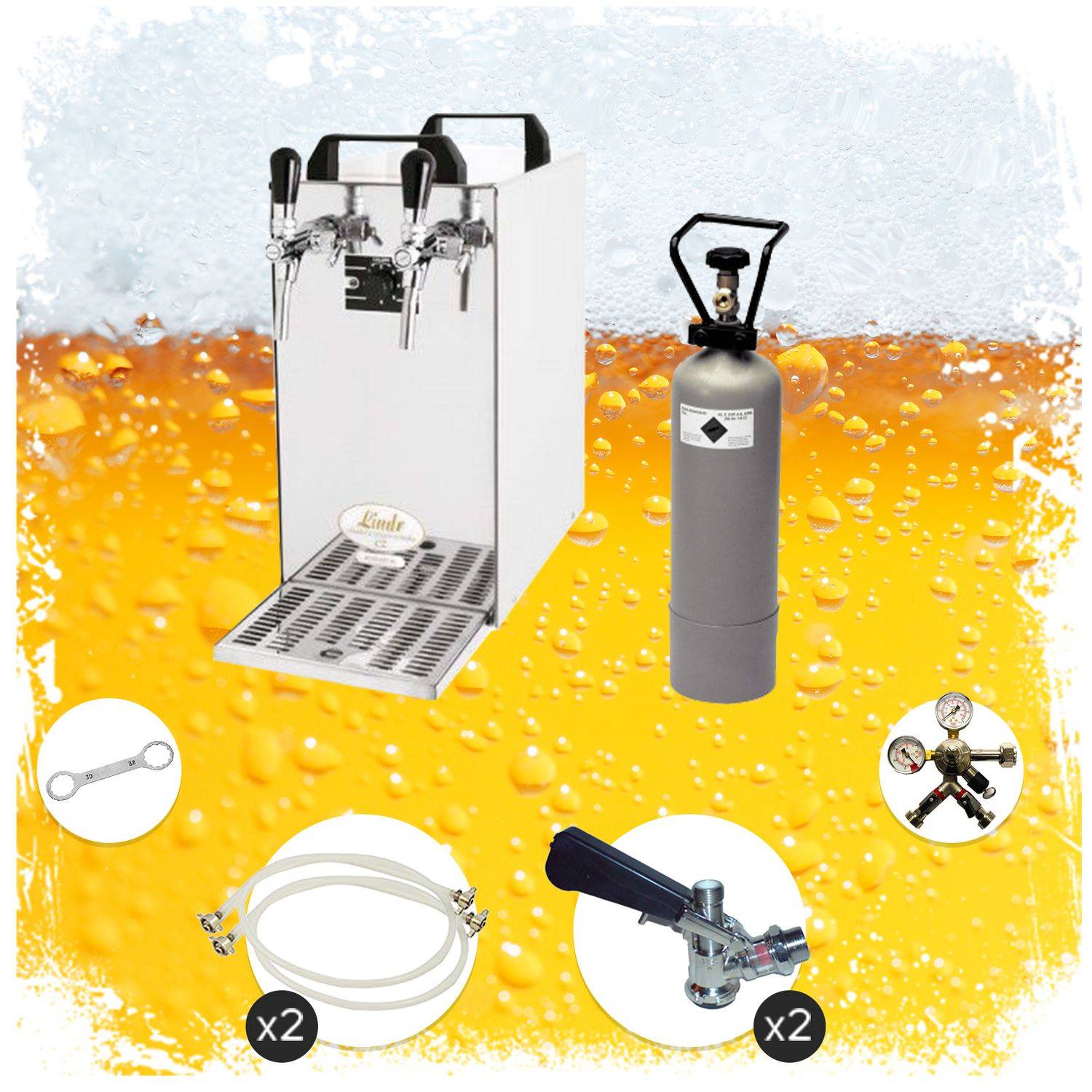 Kontakt 40 2-leitig Trockenkühler, Durchlaufkühler 50 L/h, ohne,Köpi