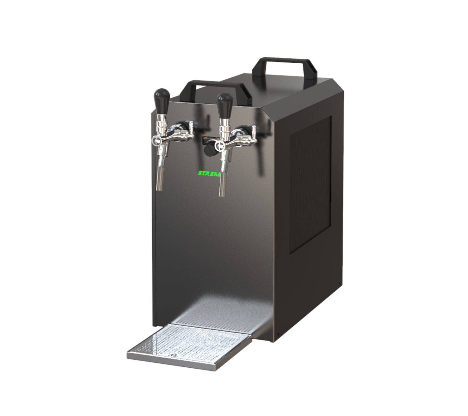 STREAM80K,Luftpumpe Bierkoffer,Durchlaufkühler 2-leitig Trockenkühler,5L Adapter,Dreikant,Untertheke
