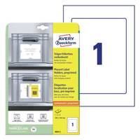 AVERY ZWECKFORM - Träger-Etiketten 220 x 160 mm 5 Blatt 5 Stück - 102 g/m² - A4