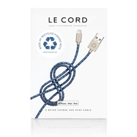 LECORD Lightning Kabel 2m aus Fischnetz blau LECORD Lightning Kabel 2m aus Fischnetz blau