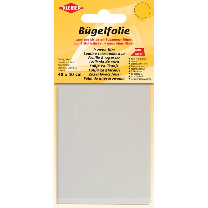 KLEIBER Reparatur-Bügelfolie, transparent, 400 x 500 mm