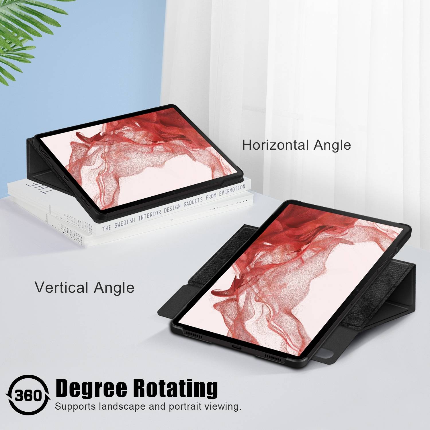 Für Samsung Galaxy Tab S10 Plus FE Plus / S9 Plus FE 360 Grad Rotation Tasche