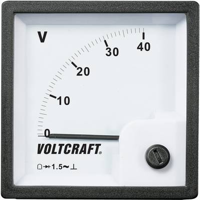Voltcraft AM-72x72/40V Analog-Einbaumessgerät AM-72x72/40V 40 V Drehspule (AM-72x72/40V)