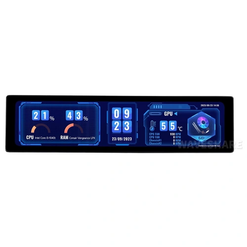 Waveshare 11.9" IPS Display: HDMI, Glaspanel, 320×1480, Fünf-Punkt-Touch, Lautsprecher Waveshare 11.9" IPS Display: HDMI, Glaspanel, 320×1480, Fünf-Punkt-Touch, Lautsprecher