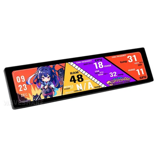 Waveshare 11.9" IPS Display: HDMI, Glaspanel, 320×1480, Fünf-Punkt-Touch, Lautsprecher Waveshare 11.9" IPS Display: HDMI, Glaspanel, 320×1480, Fünf-Punkt-Touch, Lautsprecher