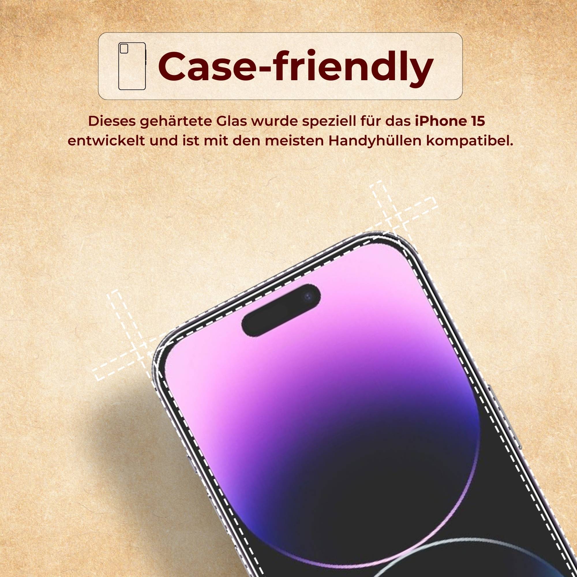 2x 9H Panzerglas für iPhone 15 HD KLAR echtes Tempered Glass Panzerfolie Displayschutz Schutzglas Hartglas Schutzfolie Screen-Protector