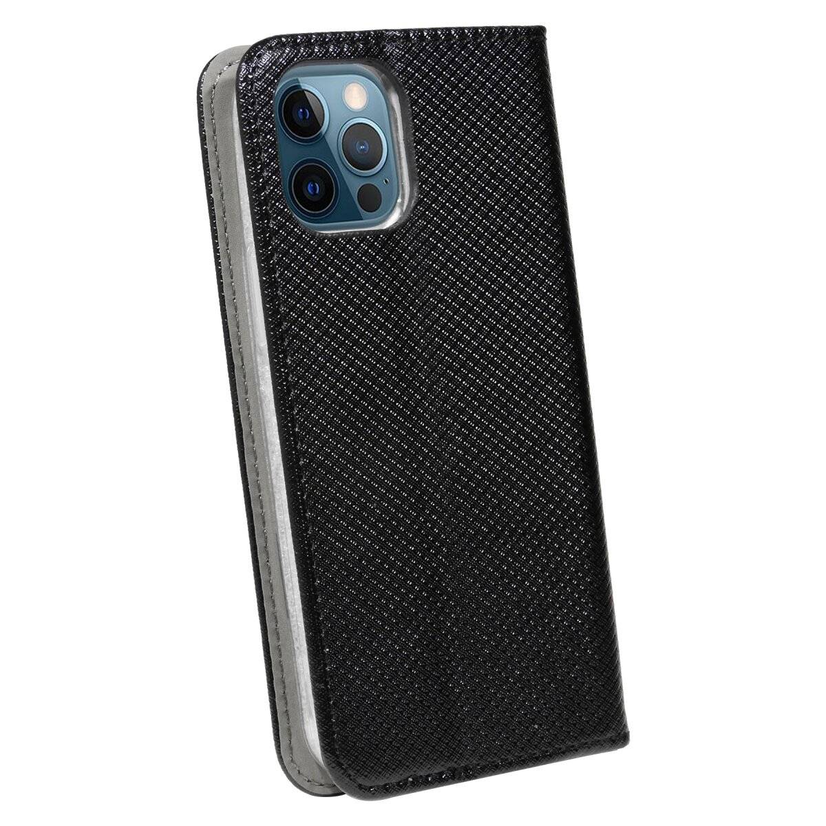 Smart Magnet Tasche Hülle Buch Tasche kompatibel mit Samsung Galaxy M14 5G Schwarz