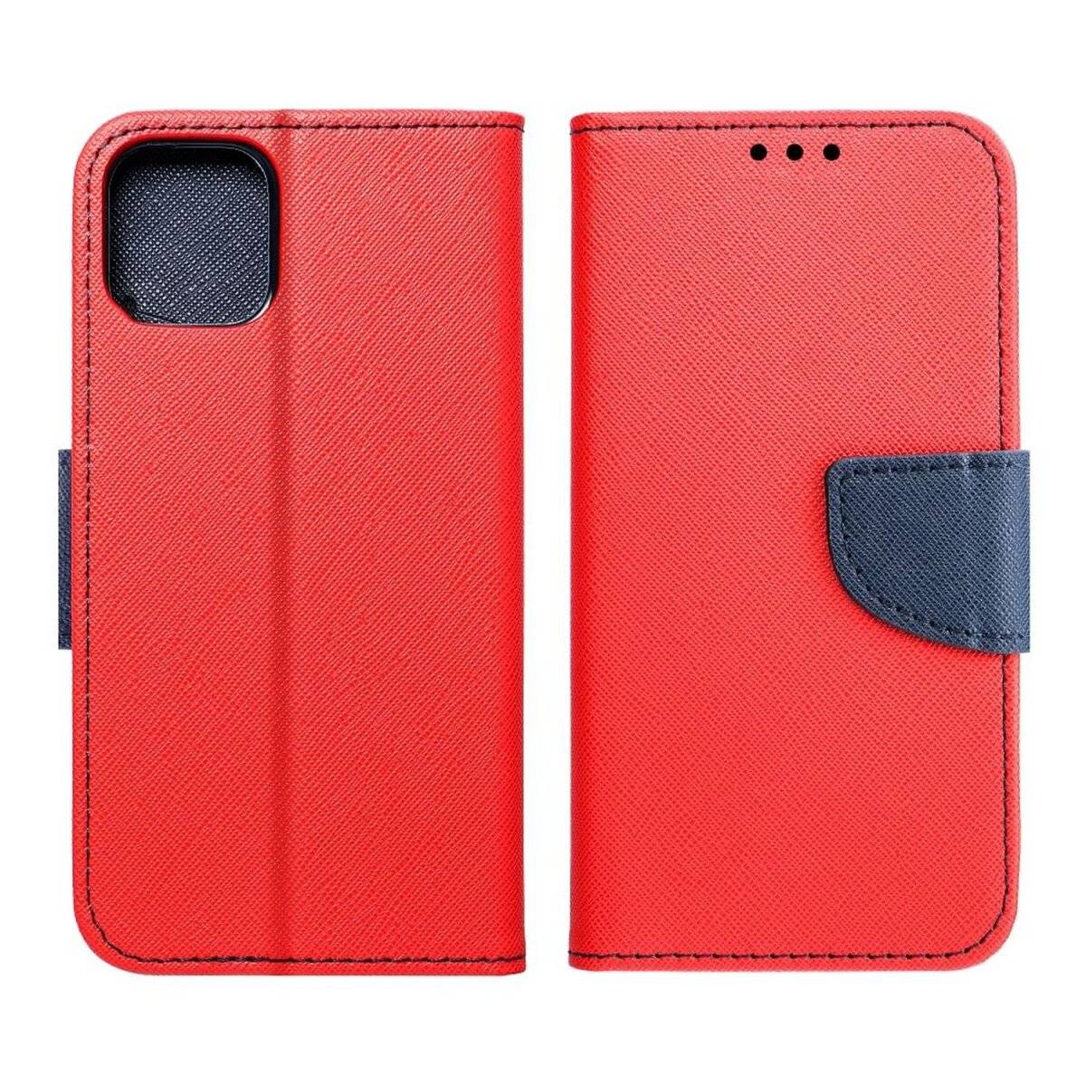 Fancy Buch Holster Tasche kompatibel mit Xiaomi Redmi Note 12s 4G Rot-Blau