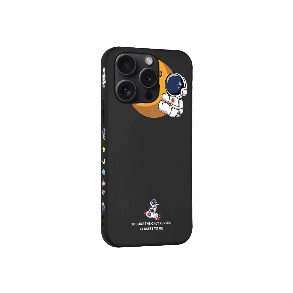 Hülle kompatibel mit iPhone 13 Astronaut Nasa Handy-Hülle Schwarz
