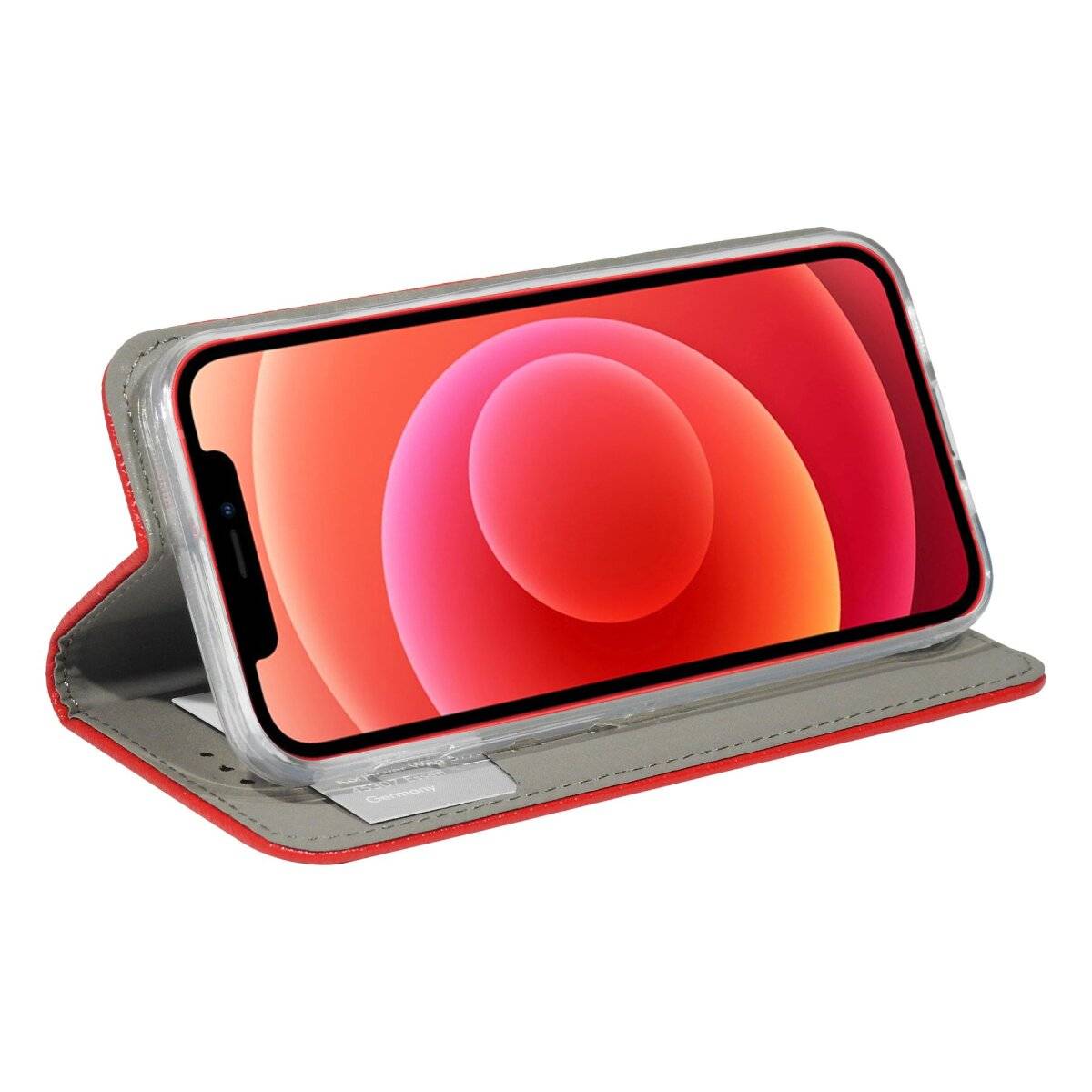 Smart Magnet Tasche Hülle Buch Tasche kompatibel mit Google Pixel 8 Pro Rot