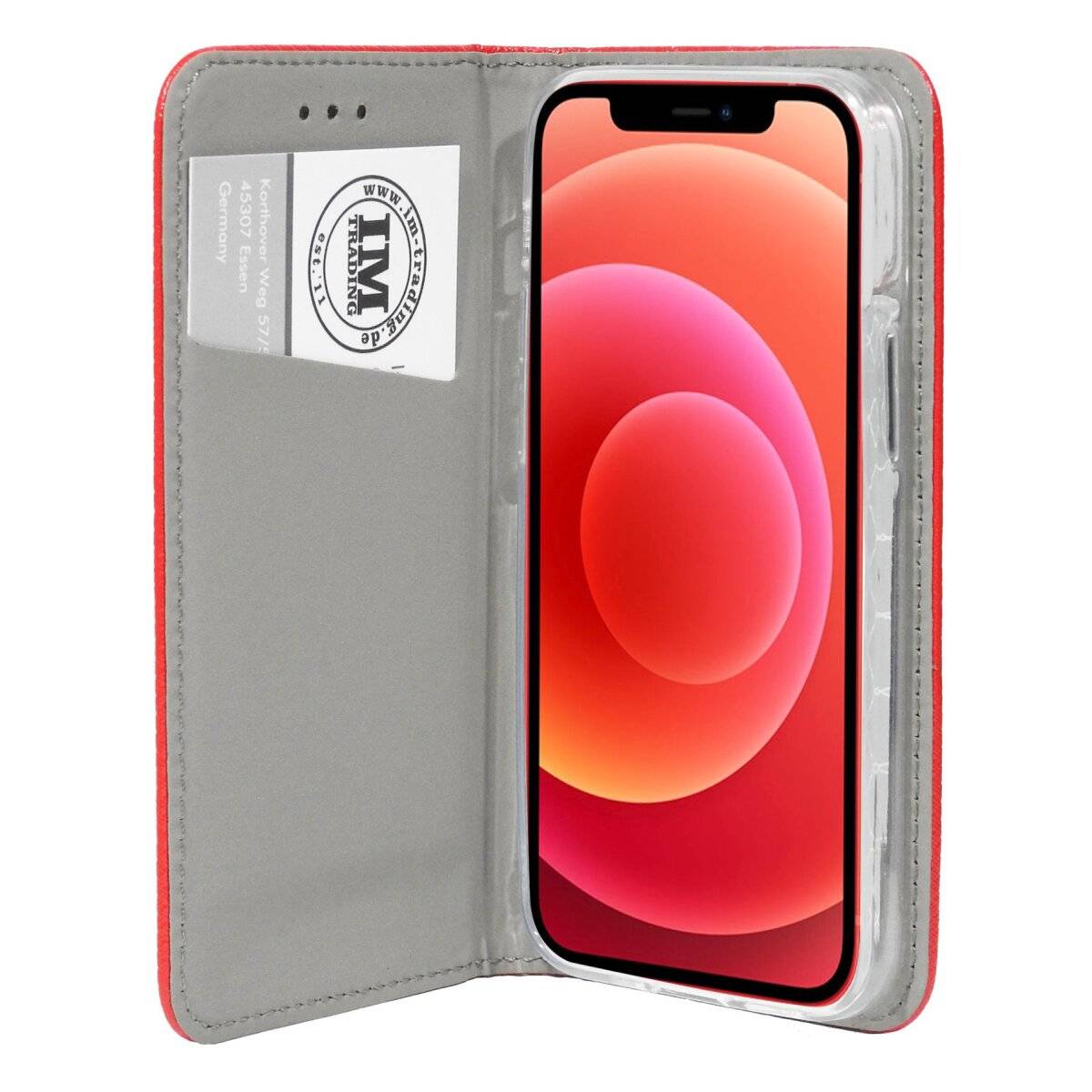 Smart Magnet Tasche Hülle Buch Tasche kompatibel mit Google Pixel 8 Pro Rot