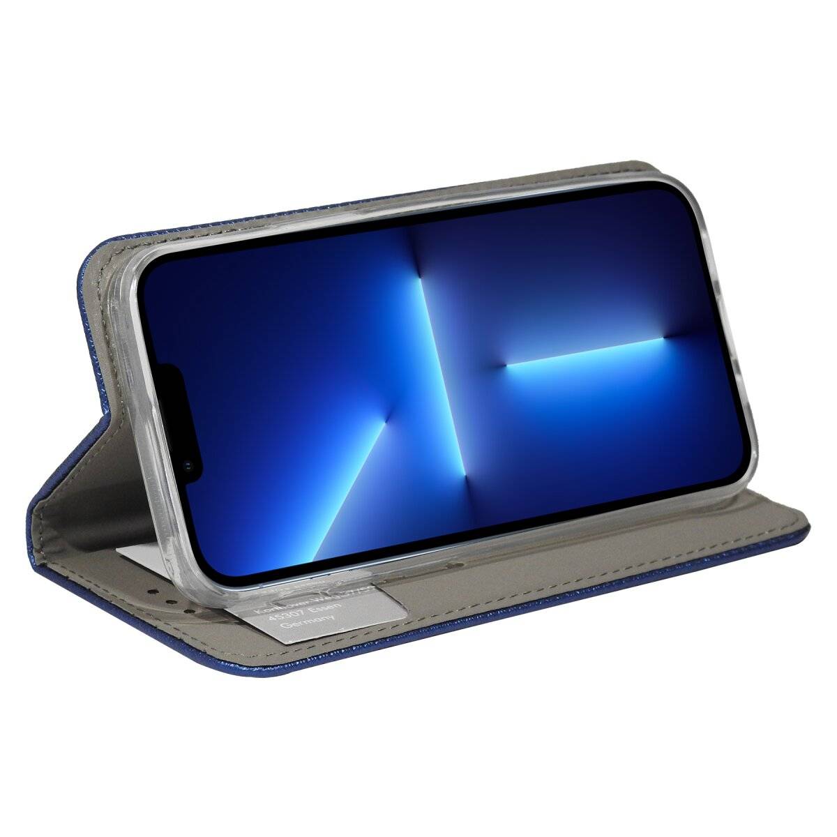 Smart Magnet Tasche Hülle Buch Tasche kompatibel mit Samsung Galaxy M14 5G Blau