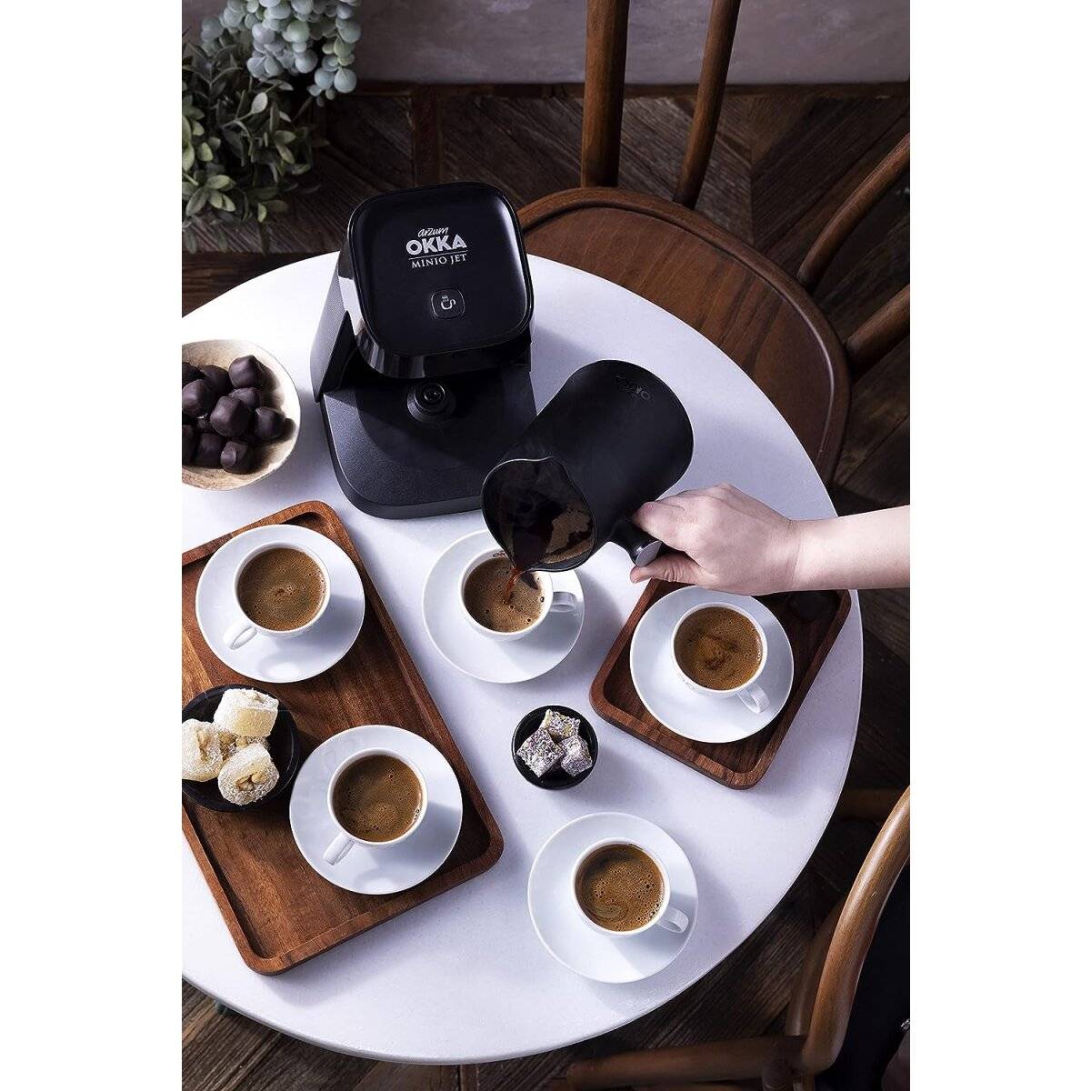 ARZUM OKKA MINIO JET, türkische Kaffeemaschine, türkische Kaffeekanne, 400 W Bronze