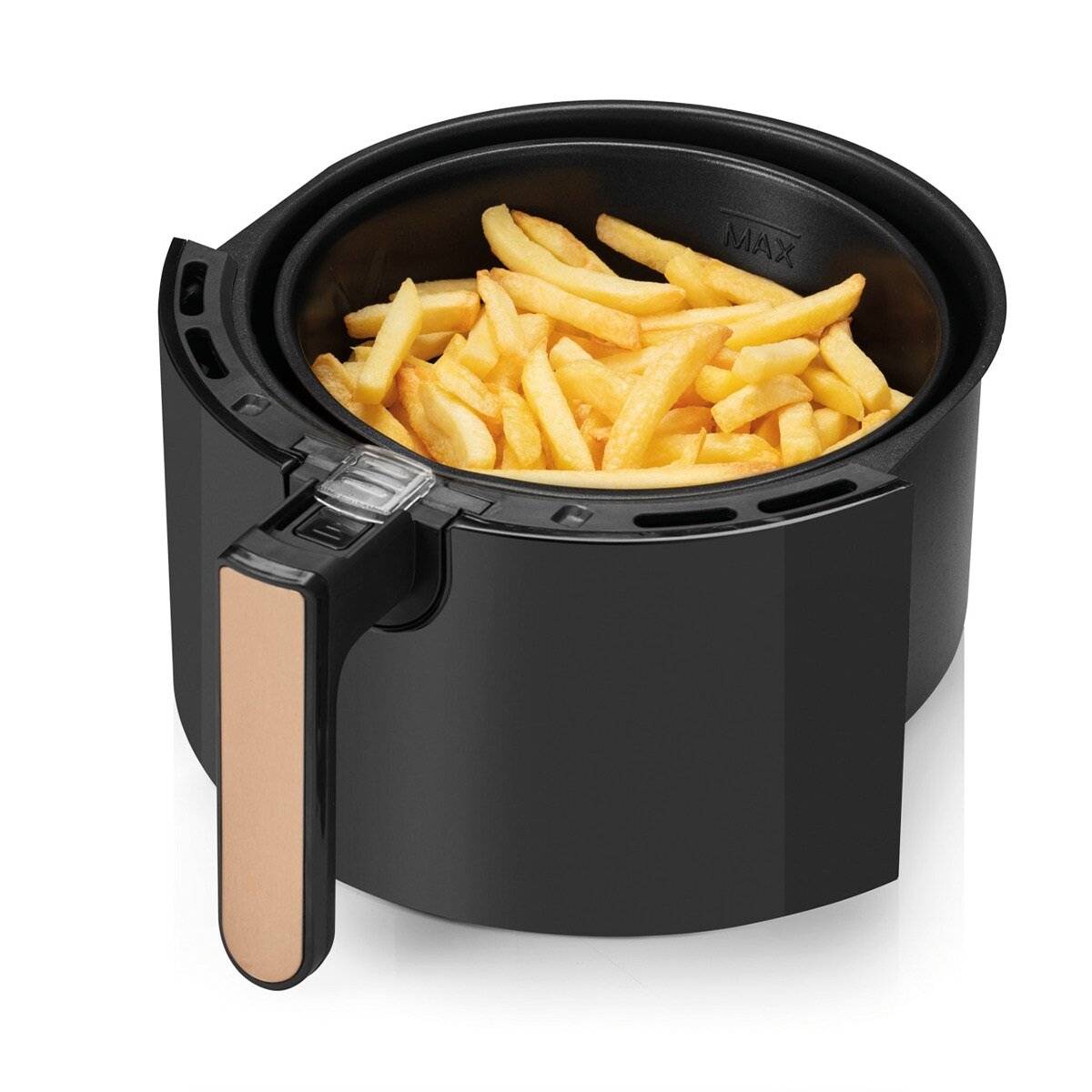 Arzum AR2062-G Airtasty Heißluftfritteuse Air Fryer Herausnehmbarer Korb Schwarz/Kupfer