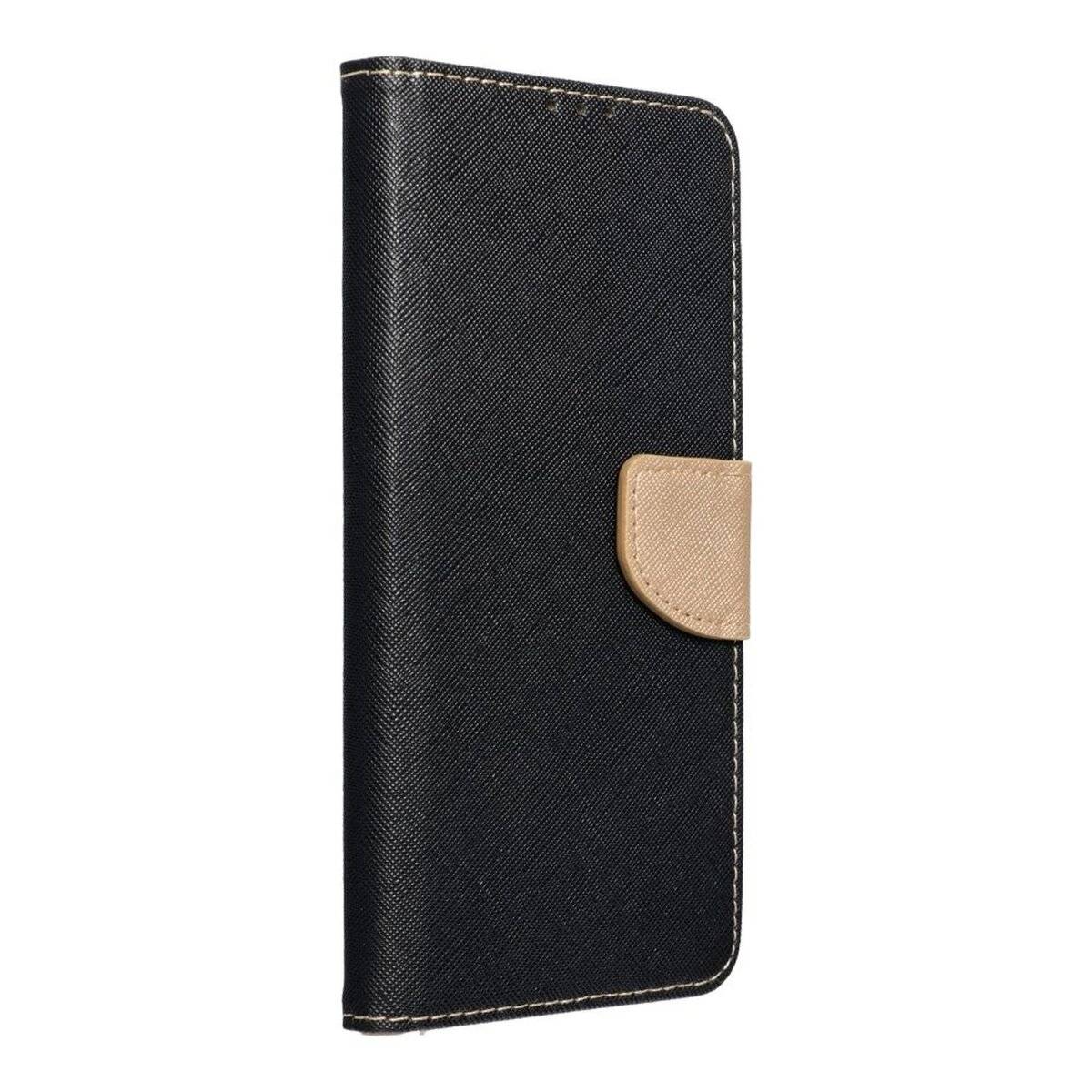 Fancy Buch Holster Tasche kompatibel mit Xiaomi Redmi Note 12s 4G Schwarz-Gold