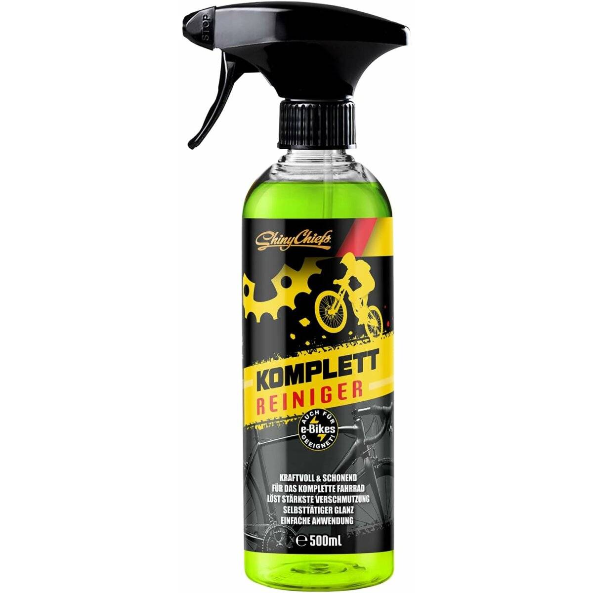 ShinyChiefs BIKE KOMPLETTREINIGER - Kraftvoller Fahrradreiniger mit materialschonender Formel - 500ml