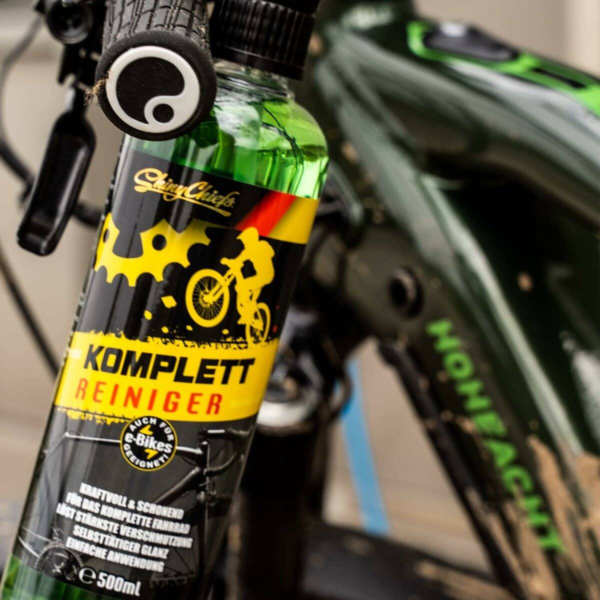 ShinyChiefs BIKE KOMPLETTREINIGER - Kraftvoller Fahrradreiniger mit materialschonender Formel - 500ml