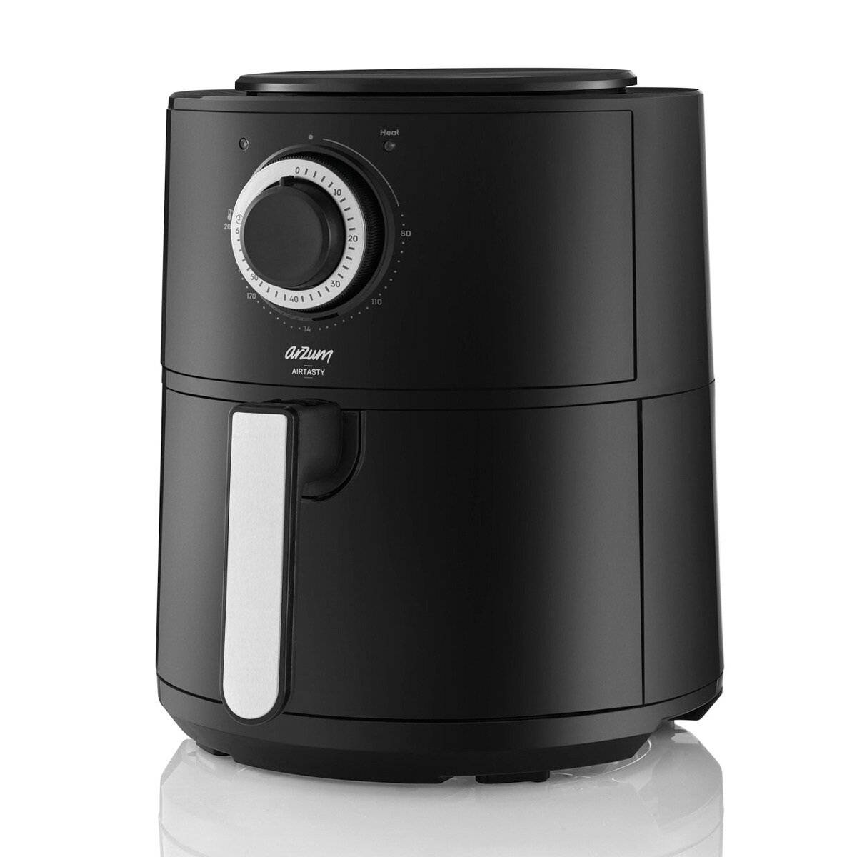 Arzum AR2062-G Airtasty Heißluftfritteuse Air Fryer Herausnehmbarer Korb Schwarz/Silber