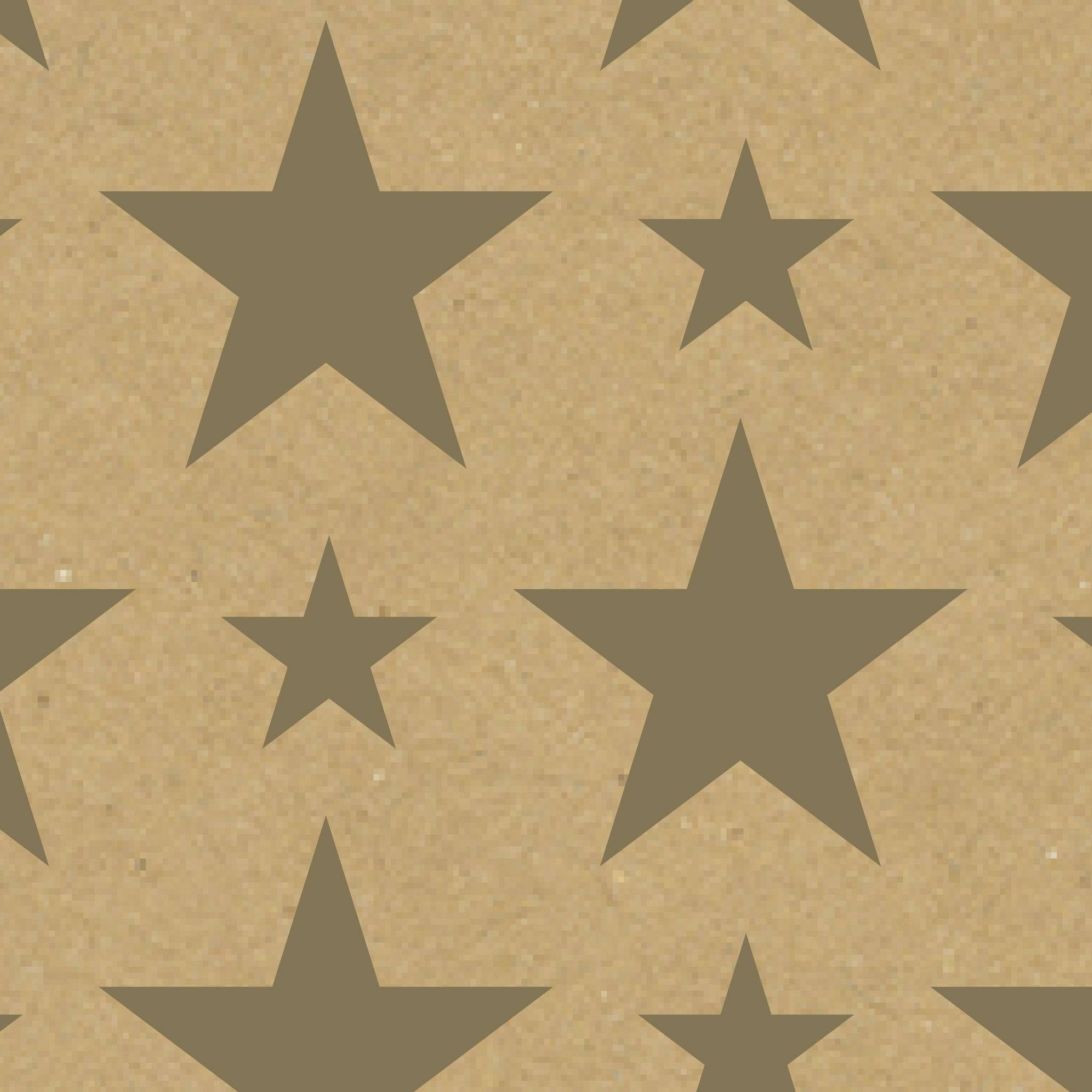 Clairefontaine Geschenkpapierrolle Kraft 70g, Sterne, 50x0,70m Gold 223905C