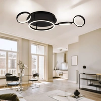 Deckenleuchte Deckenlampe LED Esszimmer Wohnzimmerlampe modern LED schwarz in Ringform, Metall Kunststoff, 1x 23W 1080lm 3000K, LxBxH 79x39x11,5 cm Deckenleuchte Deckenlampe LED Esszimmer Wohnzimmerlampe modern LED schwarz in Ringform, Metall Kunststoff, 1x 23W 1080lm 3000K, LxBxH 79x39x11,5 cm