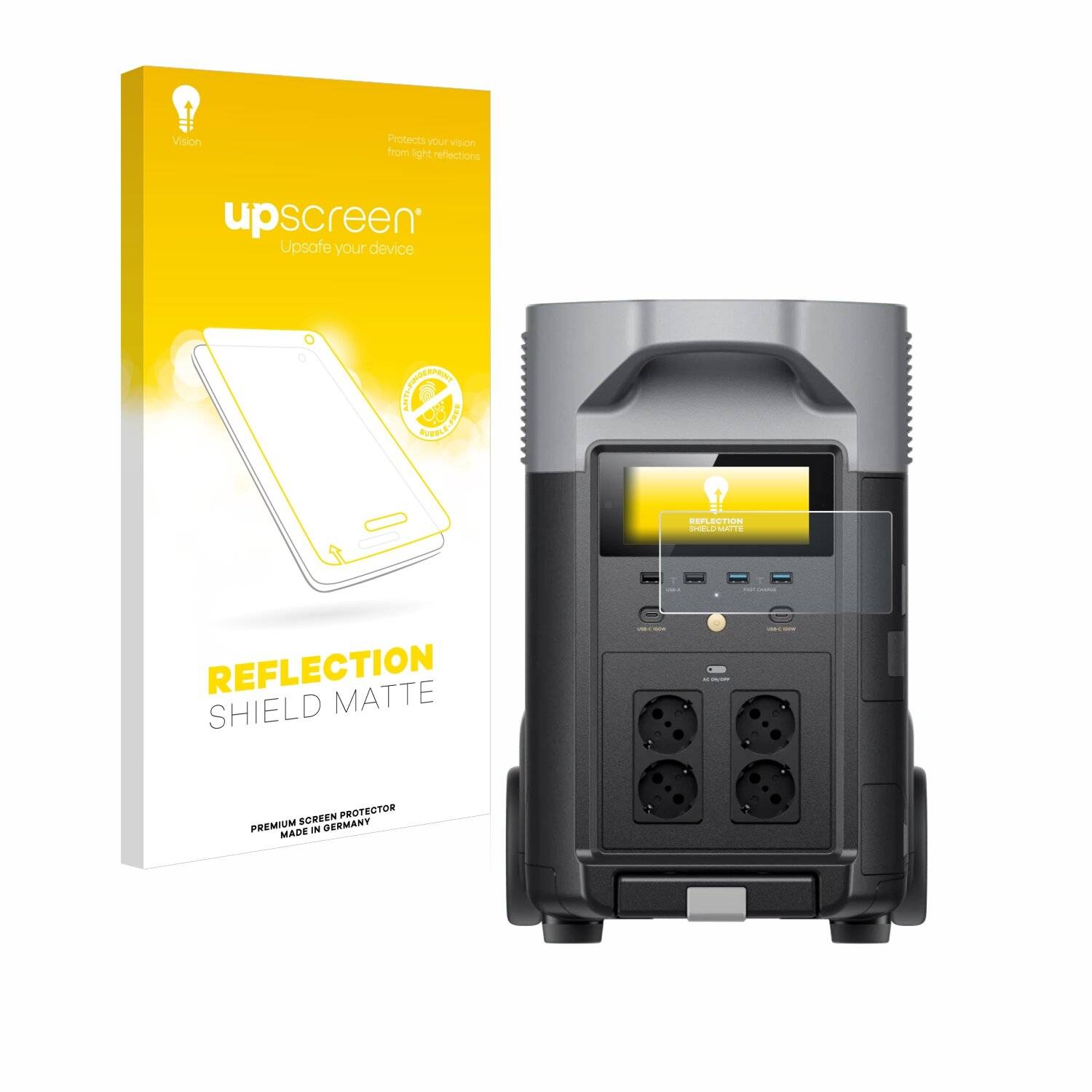 upscreen Reflection Shield Matt Schutzfolie für EcoFlow DELTA