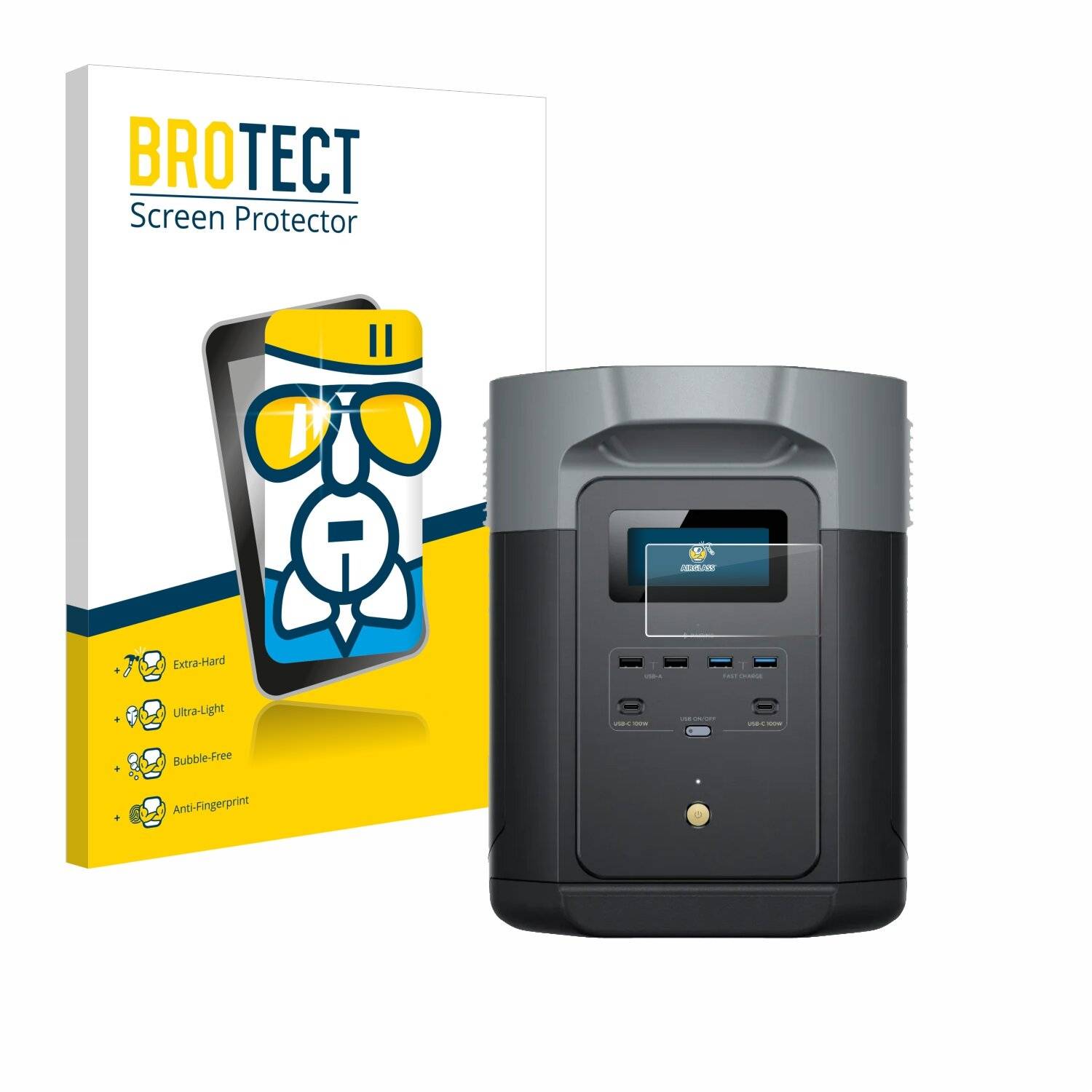 BROTECT AirGlass Glas Panzer-Folie für EcoFlow DELTA 2 Max -