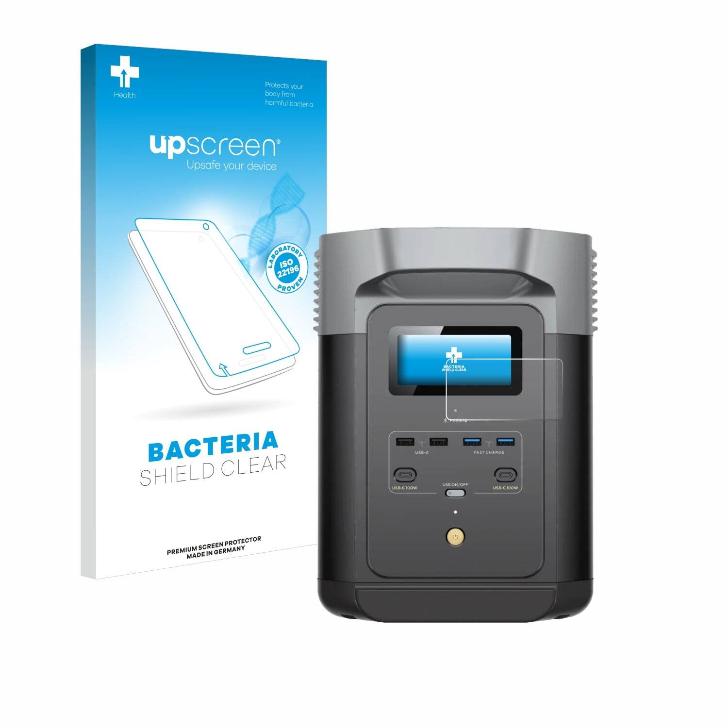 upscreen Bacteria Shield Schutzfolie für EcoFlow DELTA 2 -