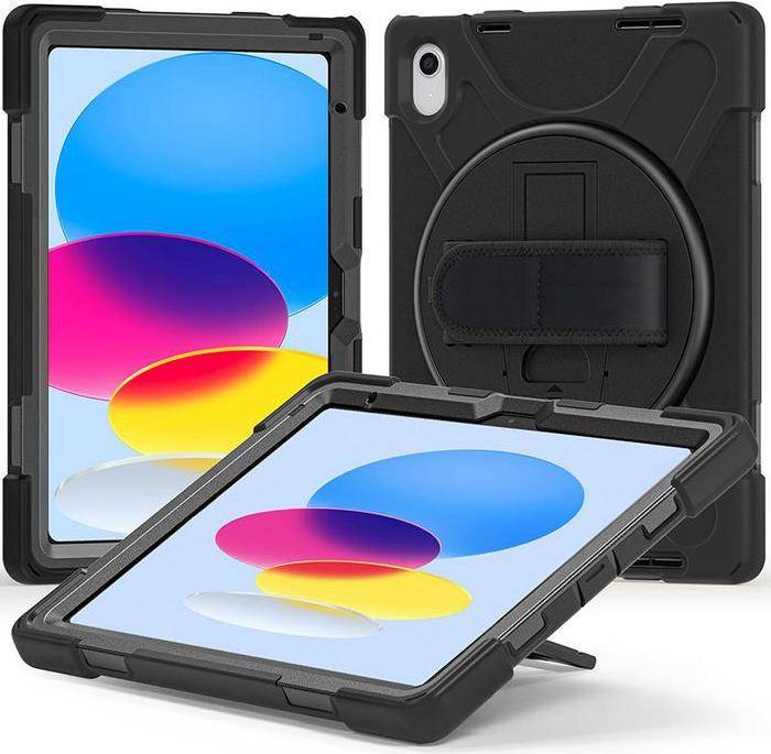 eSTUFF AUSTIN - Hintere Abdeckung für Tablet - Silikon, Polycarbonat - Schwarz -